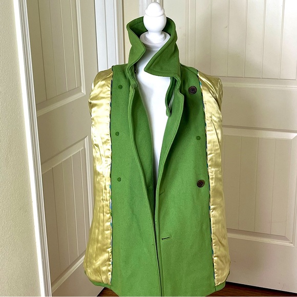 J. Crew Women’s Pea Coat Hotsell Size S Green Classic Preppy Timeless Winter - Picture 8 of 12